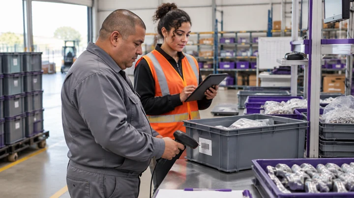 Recepción de materiales con escáner y tableta